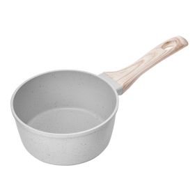 1.5 QT Saucepan, Nonstick Saucepan with Tempered Glass Lid, Multipurpose Cooking Sauce Pot with Detachable Handle